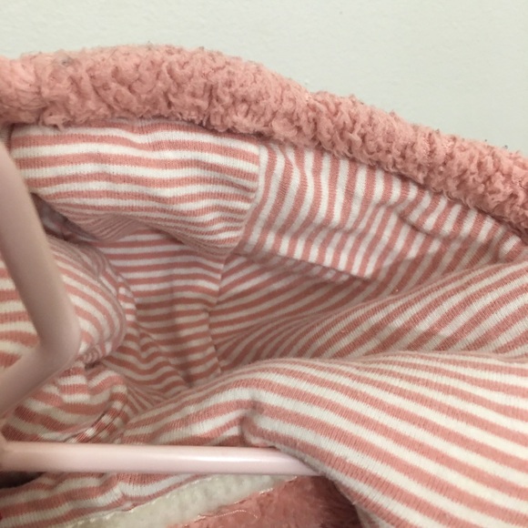 Carter's Pink Hooded Sherpa Pram Size 9 Months - Picture 3 of 10